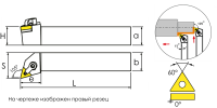 MTQNL2525M16 Резец токарный (державка) по металлу