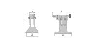 Задняя бабка TS1 регулируемая, высота центра 95-130 мм (3,74"-5,12")