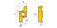 GER300-175ER Пластина канавочная радиусная