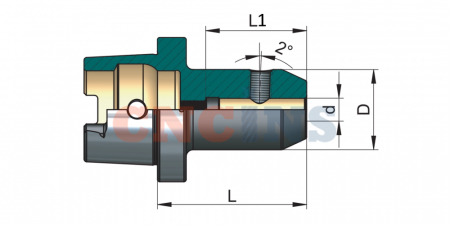 Патрон для концевых фрез с хвостовиком Weldon HSK63A-SLN25-110